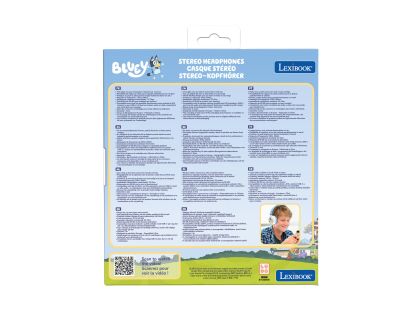 Lexibook Skládací drátová sluchátka Bluey s limitem hlasitosti