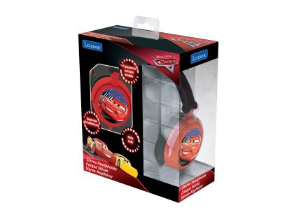 Lexibook Skládací drátová sluchátka Disney Cars s limitem hlasitosti