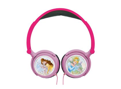 Lexibook Skládací drátová sluchátka Disney princezny s limitem hlasitosti