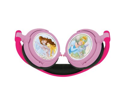 Lexibook Skládací drátová sluchátka Disney princezny s limitem hlasitosti