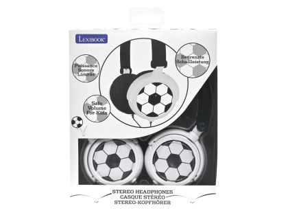 Lexibook Skládací drátová sluchátka Fotbal s limitem hlasitosti