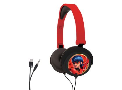 Lexibook Skládací drátová sluchátka Kouzelná Beruška s limitem hlasitosti