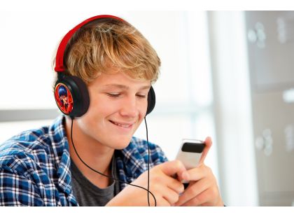 Lexibook Skládací drátová sluchátka Kouzelná Beruška s limitem hlasitosti