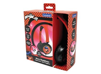 Lexibook Skládací drátová sluchátka Kouzelná Beruška s limitem hlasitosti