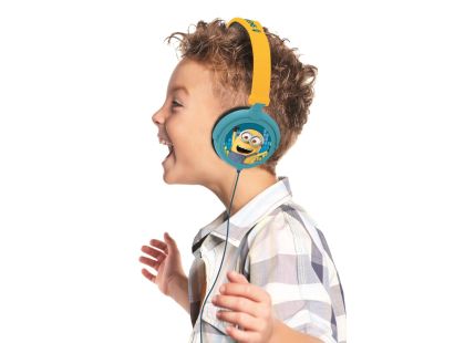 Lexibook Skládací drátová sluchátka Mimoni s limitem hlasitosti