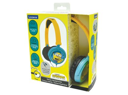 Lexibook Skládací drátová sluchátka Mimoni s limitem hlasitosti