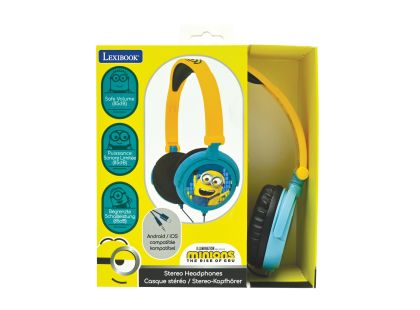 Lexibook Skládací drátová sluchátka Mimoni s limitem hlasitosti