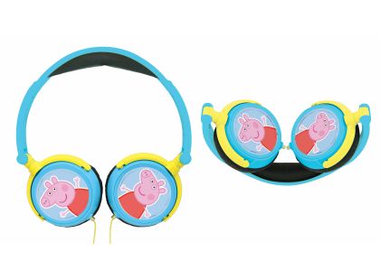 Lexibook Skládací drátová sluchátka Prasátko Peppa s limitem hlasitosti
