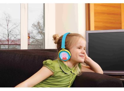 Lexibook Skládací drátová sluchátka Prasátko Peppa s limitem hlasitosti