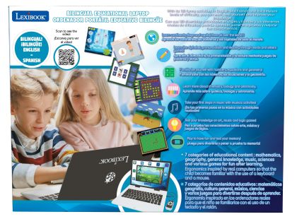 Lexibook Španělsko-anglický vzdělávací notebook 180 aktivit