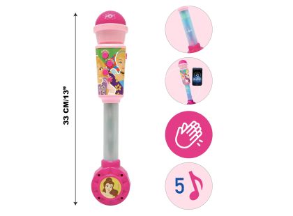 Lexibook Svítící trendy mikrofon Disney princezny s melodiemi