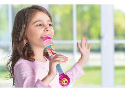 Lexibook Svítící trendy mikrofon Disney princezny s melodiemi