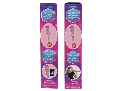 Lexibook Svítící trendy mikrofon Disney princezny s melodiemi