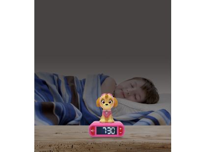 Lexibook Tlapková patrola Budík se svítící figurkou