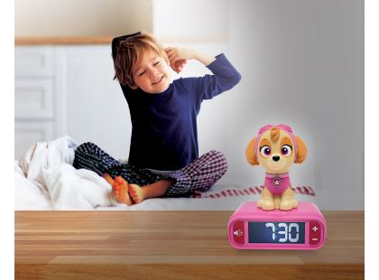 Lexibook Tlapková patrola Budík se svítící figurkou