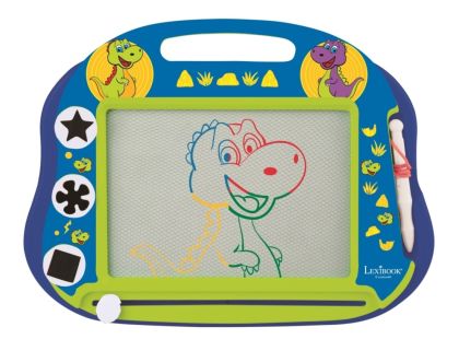 Lexibook Vícebarevná kreslící tabulka Dinosauři s razítky