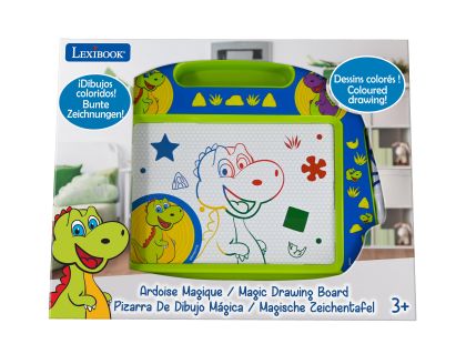 Lexibook Vícebarevná kreslící tabulka Dinosauři s razítky