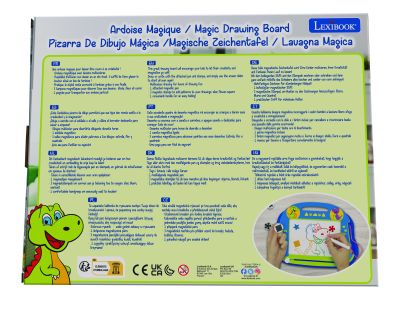 Lexibook Vícebarevná kreslící tabulka Dinosauři s razítky