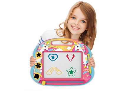 Lexibook Vícebarevná kreslící tabulka Jednorožec s razítky