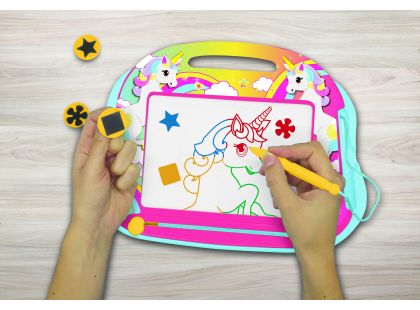 Lexibook Vícebarevná kreslící tabulka Jednorožec s razítky