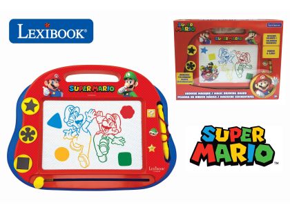 Lexibook Vícebarevná kreslící tabulka Super Mario s razítky