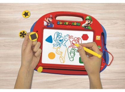 Lexibook Vícebarevná kreslící tabulka Super Mario s razítky
