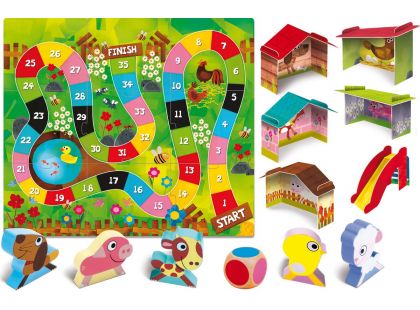 Liscianigiochi Montessori baby hra Dřevěná farma