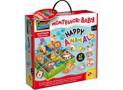 Liscianigiochi Montessori baby krabička Šťastná zvířátka