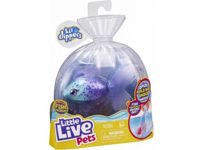 Little Live Pets Plavající rybka modrý Furtail