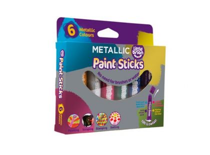 Little Brian Paint Sticks metalické barvy 6-pack