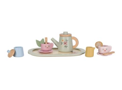 Little Dutch Čajový set dřevěný s květinovým potiskem