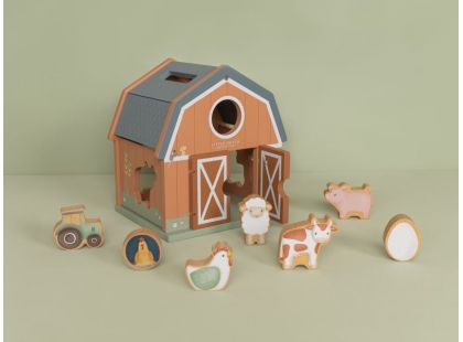 Little Dutch Domek s vkládacími tvary dřevěný Farma