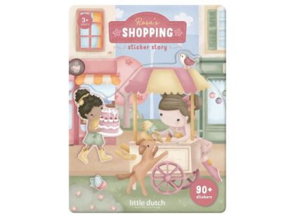 Little Dutch Knížka se samolepkami Nakupování Rosa