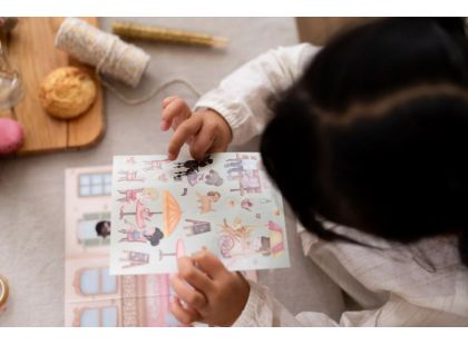 Little Dutch Knížka se samolepkami Nakupování Rosa