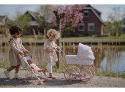 Little Dutch Kočárek pro panenky golfky skládací Soft Flowers
