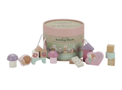 Little Dutch Kostky dřevěné 50 ks v tubě Fairy Garden