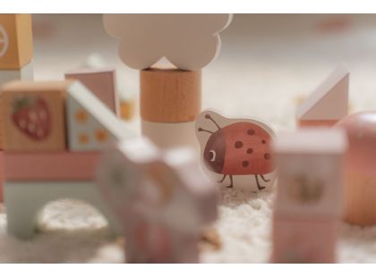 Little Dutch Kostky dřevěné 50 ks v tubě Fairy Garden