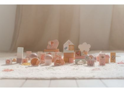 Little Dutch Kostky dřevěné 50 ks v tubě Fairy Garden