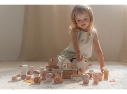 Little Dutch Kostky dřevěné 50 ks v tubě Fairy Garden