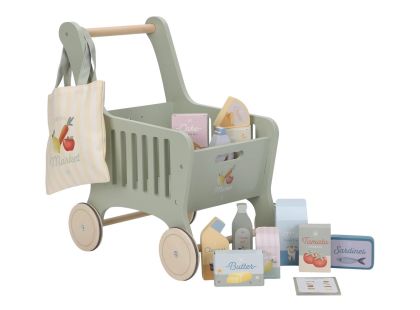 Little Dutch Nákupní vozík s doplňky dřevěný - Poškozený obal