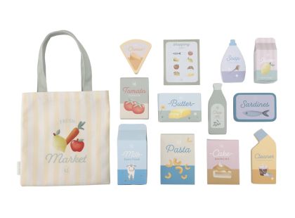 Little Dutch Nákupní vozík s doplňky dřevěný - Poškozený obal