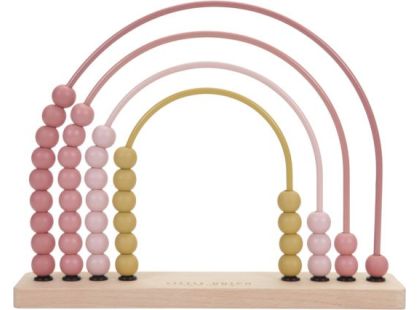 Little Dutch Počítadlo dřevěné duha Pink - Poškozený obal