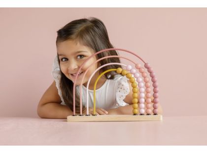 Little Dutch Počítadlo dřevěné duha Pink - Poškozený obal
