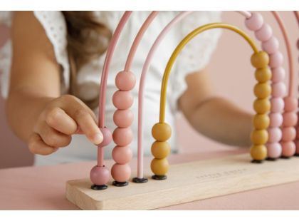Little Dutch Počítadlo dřevěné duha Pink - Poškozený obal