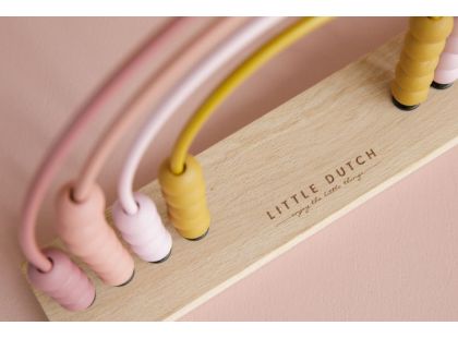 Little Dutch Počítadlo dřevěné duha Pink