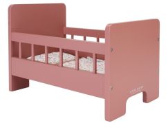 Little Dutch Postýlka pro panenky dřevěná s peřinkou Květiny a motýli