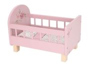 Little Dutch Postýlka pro panenky dřevěná s peřinkou Pink