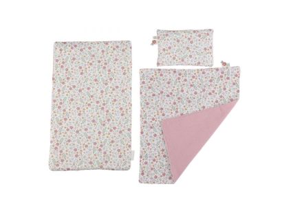 Little Dutch Postýlka pro panenky dřevěná s peřinkou Pink