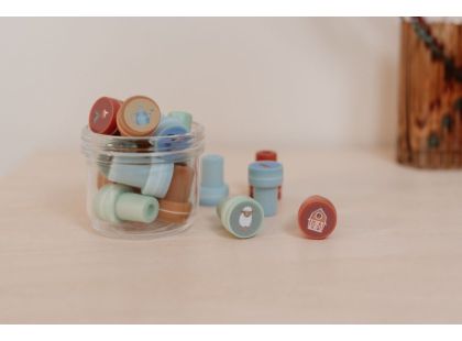 Little Dutch Razítka samobarvicí 16 ks Farma