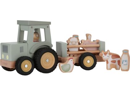 Little Dutch Traktor s přívěsem dřevěný Farma - Poškozený obal